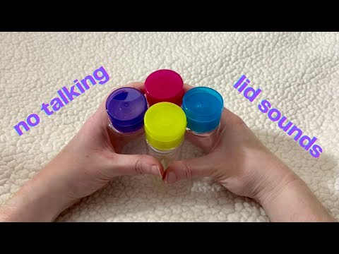 ASMR Bottle Tapping and Lid Sounds (no talking)