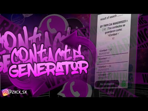 [📦] APK CONTACTS  GENERATOR +1K // By Trpx Da Makers [📦]