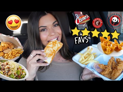 Eating my TOP FAVORITE FAST FOOD ITEMS for 24 HOURS!!