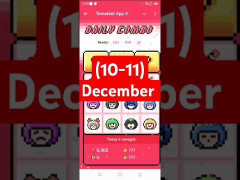 🍅Tomarket Airdrop Combo 10 December | Tomarket Daily Combo Today | Tomarket Secret Combo Today