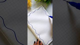 Super Easy✨🌸 BORDER DESIGN | For School PROJECT & ASSIGNMENT | #shorts #ytshorts #borderpattern