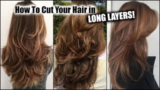 HOW I CUT MY HAIR AT HOME IN LONG LAYERS! │ Long Layered Haircut DIY at Home! │Updated!