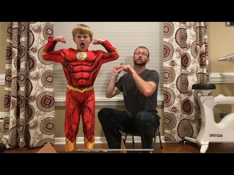 Halloween costume idea! The Flash costume for kids, upgrade on Flash mask! Costume review!