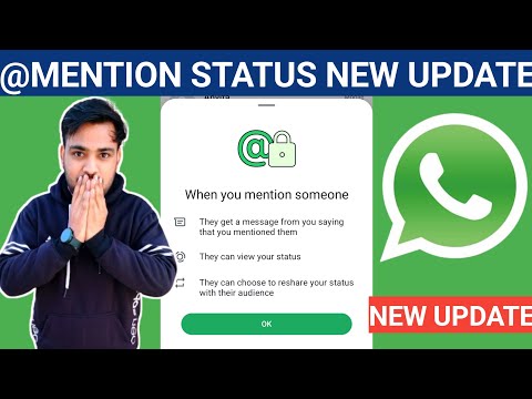 WhatsApp status mention kaise kare | WhatsApp status mention new update | WhatsApp status mention