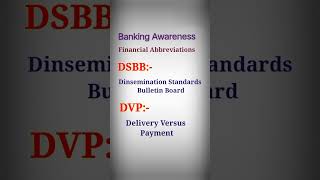 Banking Awareness Abbreviations for competitive exams #bankingexams2023 #ytshorts #shorts #sbi #ibps