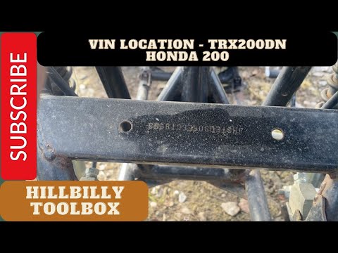 How to find your VIN Location for an old Honda 200 - TRX200DN