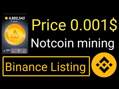 notcoin new update today || notcoin binance listing || notcoin mining || notcoin withdrwa  #notcoin