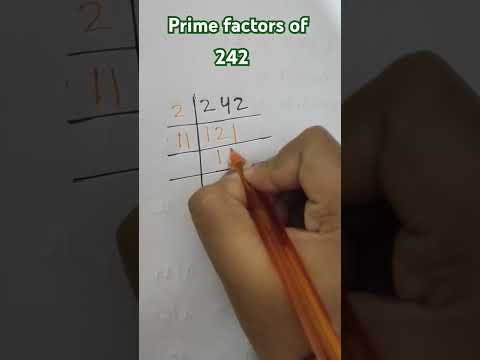 Prime factors of 242 #trending #viralvideo #ytshorts_ #maths #shorts #mostdemanded #most #mustwatch