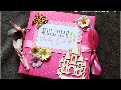 Baby girl scrapbook album 8x8