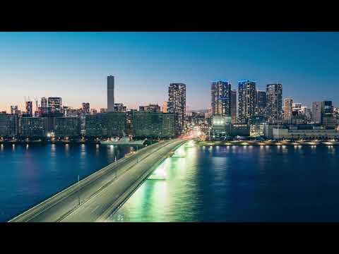 ラビスタ東京ベイの客室から撮影した夕景タイムラプス