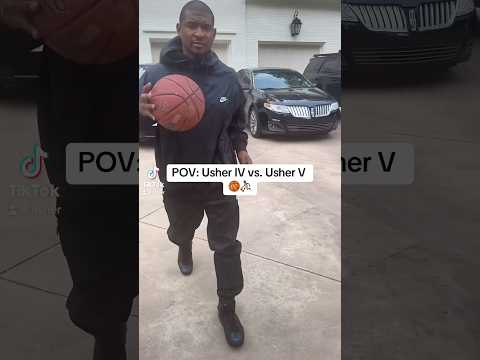 USHER IV vs. USHER V ⛹🏾🏀 #nbadraft #fypシ #usher #familytime #fatherson #shorts #tiktok