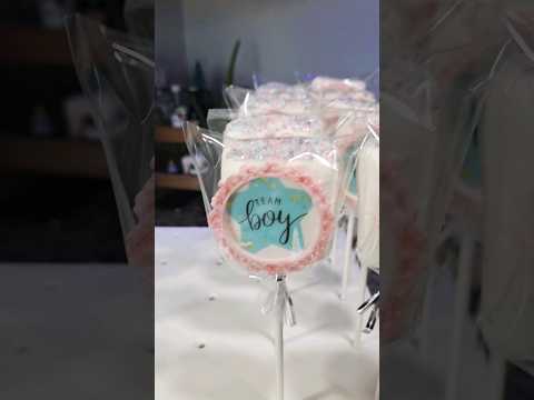 marshmallows gender reveal #genderreveal #freetutorial #tutorial #pastel #baker #cake #marshmello