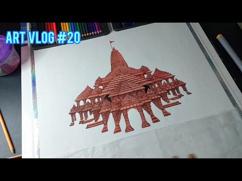 ART VLOG #20 | FAINALLY RAM MANDIR COMPLETE HOGYA BAS BACKGROUND BAKI HE 🥰