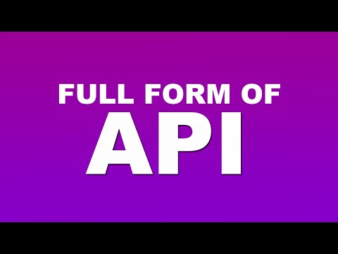 Full Form of API | What is API Full Form | API Abbreviation