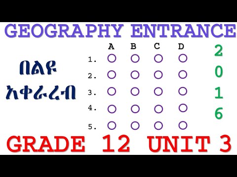 Geography Grade 12 unit 3 Exam