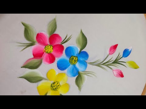 beautiful hand painting design #art #fabricart #trending #ptc