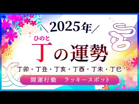 2025年【丁】の運勢｜丁卯・丁丑・丁亥・丁酉・丁未・丁巳の運気.