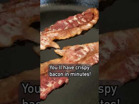 Try this kitchen hack for fast, crispy bacon! #kitchenhacks