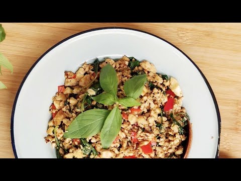 STIR FRY BASIL TOFU | Thai style | Easy Thai vegan recipe |