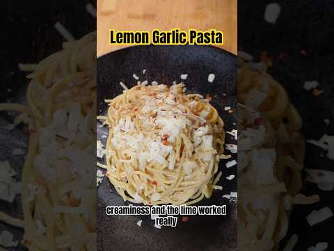 I tried making creamy lemon garlic pasta #pasta #italianfood #easyrecipe #quickrecipe #onepotmeal