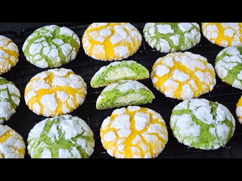 MARBLE cookie with CHEESE CAKE inside ☆ MINT/LEMON