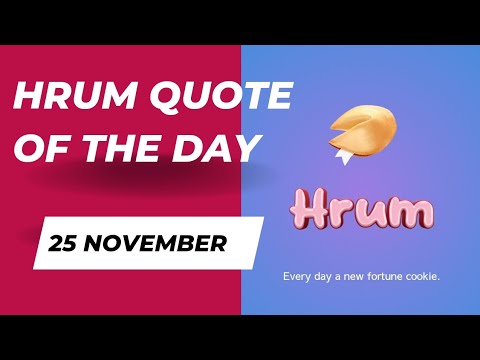 Hrum quote of the Day 25 November|Hrum quote of the Day Answer|25 November Hrum quote of the day