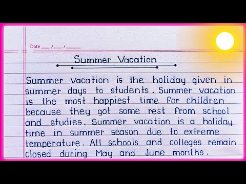 Essay on Summer Vacation in English || Summer Vacation essay in English || Summer Vacation ||