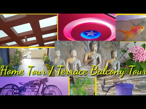 HomeTour // Terrace Balcony Tour //Low budget interior design//Indoor Gardening decoration