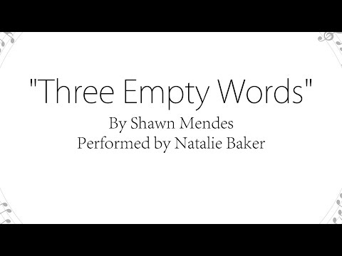 Three Empty Words - Shawn Mendes Cover (Lyrics)