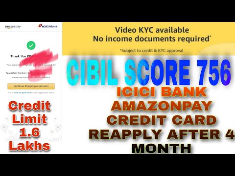 Amazon Pay Credit Card Reapply After 4 Months ।। ICICI credit card apply without income document