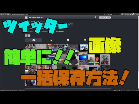 【裏技】 ツイッターの画像を一括保存できるサイト！！ 解説 【アレッサ】