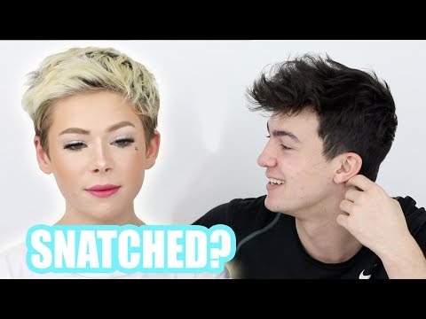 BOYFRIEND DOES MY MAKEUP... again!