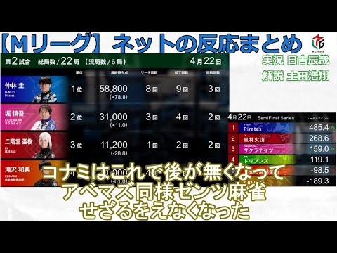 【Mリーグ】2024/04/22 ネット上のみんなの反応まとめ 麻雀