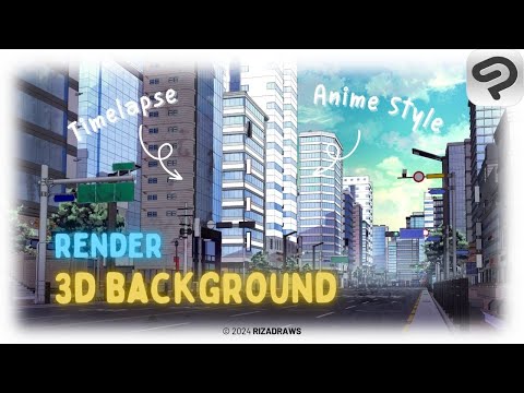 How to Render 3D Anime Background - Clip Studio Paint Tutorial