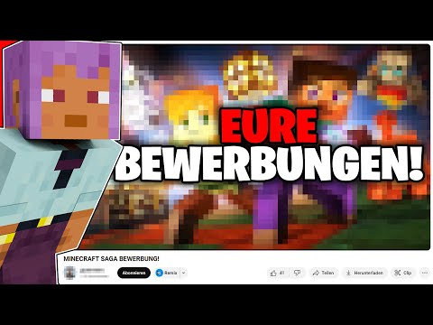 WIR reagieren auf eure MINECRAFT SAGA Bewerbungen!!