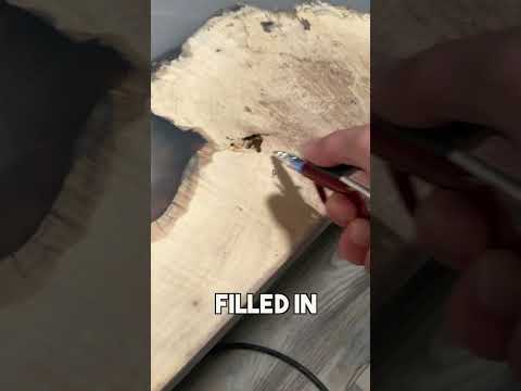 Epoxy River Table Void Repair (Epoxy + CA Glue)