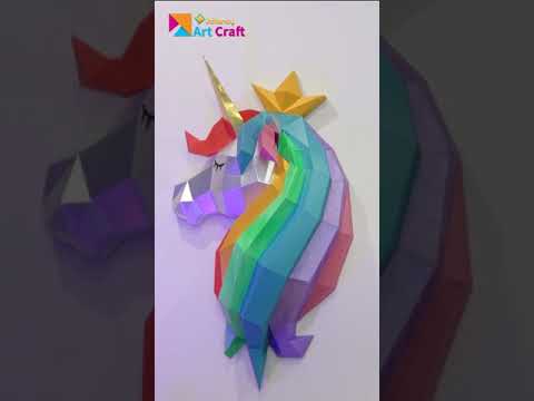 Diy unicorn papercraft #shorts