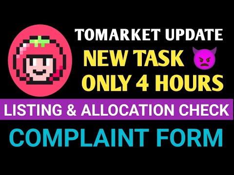 Tomarket Airdrop Listing Date & Allocation Check | Tomarket New Task 🔥Imp | Tomarket Update Today