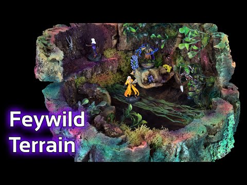 Inside a giant tree in the Feywild  (Dungeons and Dragons Terrain)