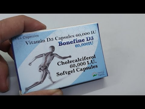 Vitamine D3 capsules 60,000IU // Bonefine D3 capsules// full detail in video