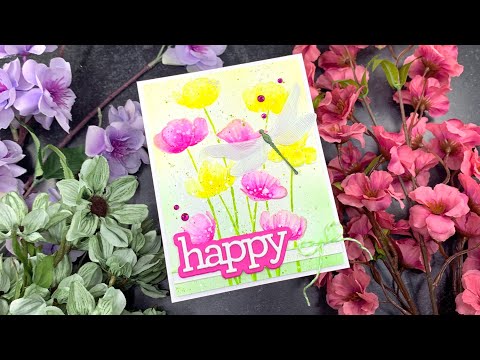 Easy Watercolored 3D Embossed Background | Simon Says Stamp