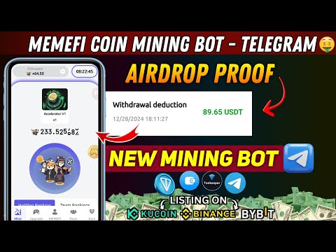 Telegram Earning Bot Memefi Coin | New TON Earning bot | Blockchain,Mining, Airdrop Bot today #usdt