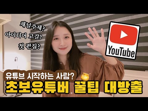 초보 유튜버들에게 꿀팁! 유튜브 주제선정, 편집방법, 아이디어 고갈 ❤️🍯