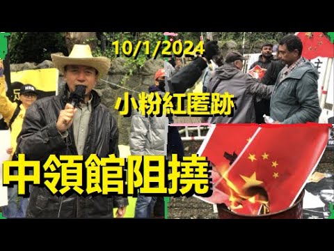 重磅，十一國殤焚血旗中領館阻撓未果！Chinese Consulate failed to stop the burning of the flag..... xiao feng news world