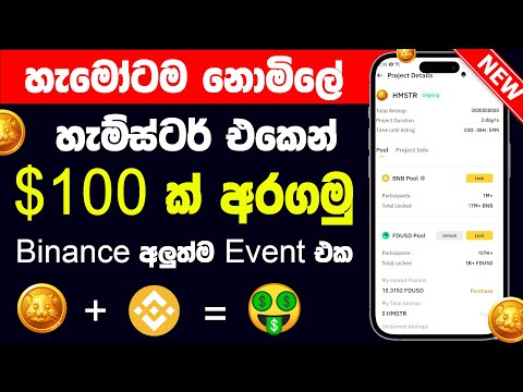 Hamster Kombat Binance Lauchpool Update | $300000 HMSTR Secret Airdrop | Hamster Kombat Sinhala