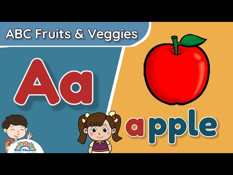 Alphabet Fruits and Veggies | Learn the Alphabet and their Sounds | Letters Aa - Zz