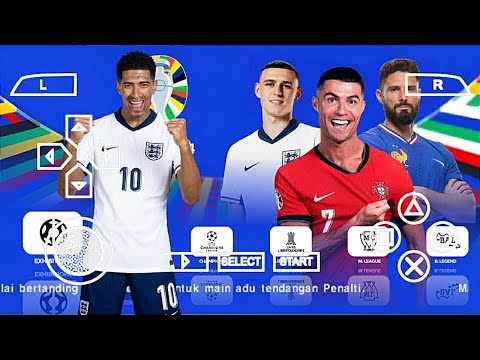 eFootball PES 2025 PPSSPP Patch EURO Germany Update Transfer & Kits Camera Ps5 Best Graphics