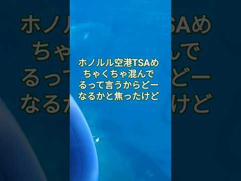 4/16 ホノルル空港のTSA 混雑無し！通常通り！通過に１５分❗昨日は空港が３時間前に来るようにってアナウンスで焦ったけど、無事いつも通り！飛行機遅延も無し #ハワイ島コナ #ハワイ島 #ハワイ