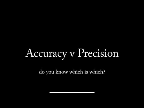 Accuracy v Precision, do you know which is which?