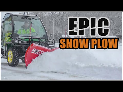 Cool Snow Plowing video with drone  | Watch our ATV Plowing Snow